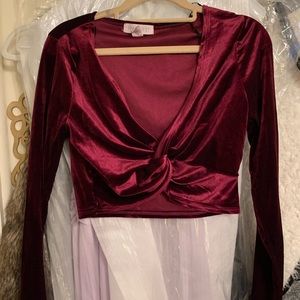 Forever 21 velvet crop top
